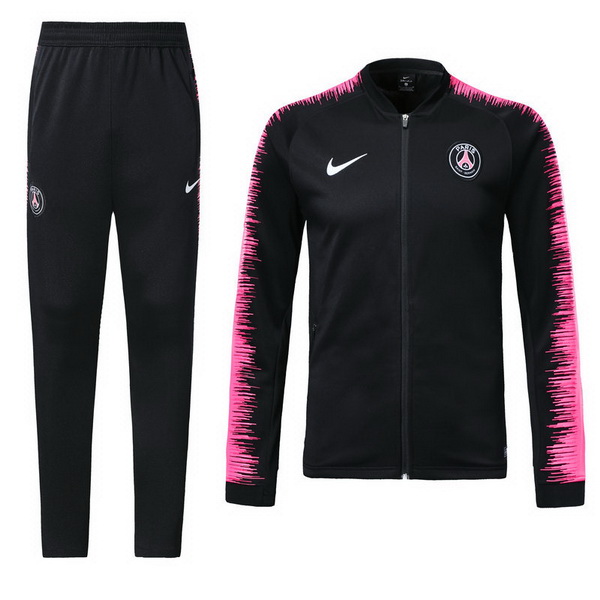 Survetement Football PSG 2018-19 Rose Noir